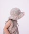 Cappellino in popeline con stampa a fiori neonata blu/multicolore