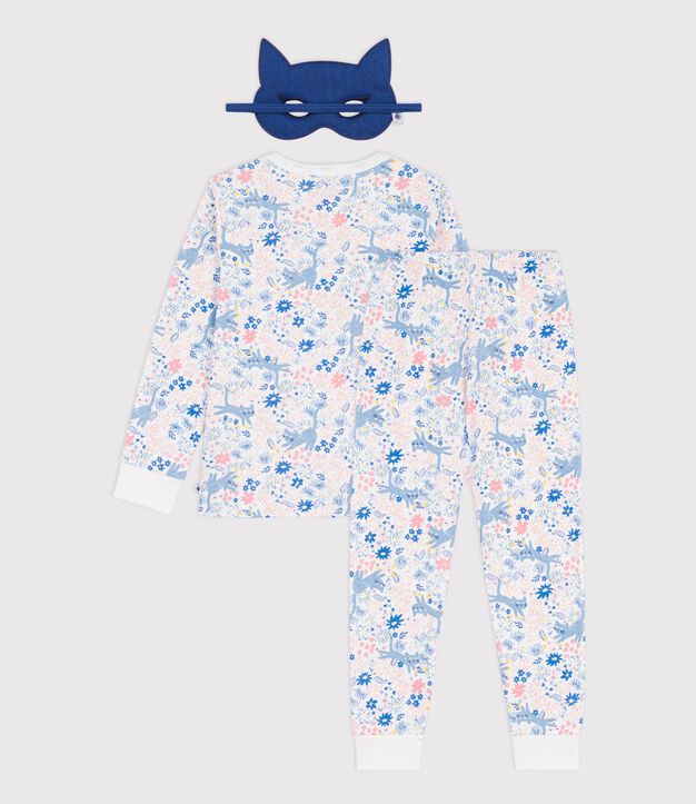 Pigiama travestimento bambino in cotone con stampa a fiori bianco/multicolore