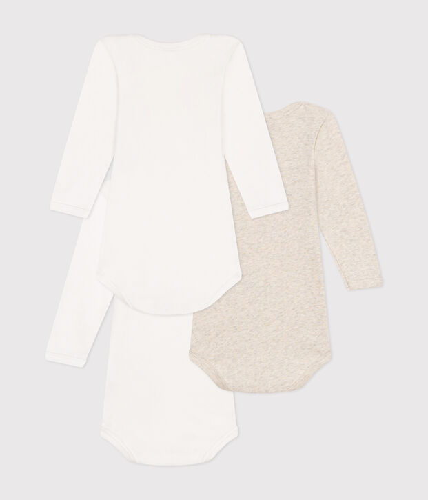Confezione da 3 body beb&egrave; a maniche lunghe in cotone con scritta multicolore