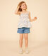 Blusa senza maniche in cotone bambina