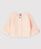 Cardigan bebè in tricot di cotone biologico rosa FLEUR