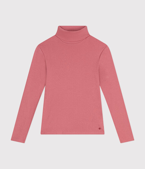 T-shirt donna L'Iconique in cotone con collo a lupetto rosa ROSEWOOD