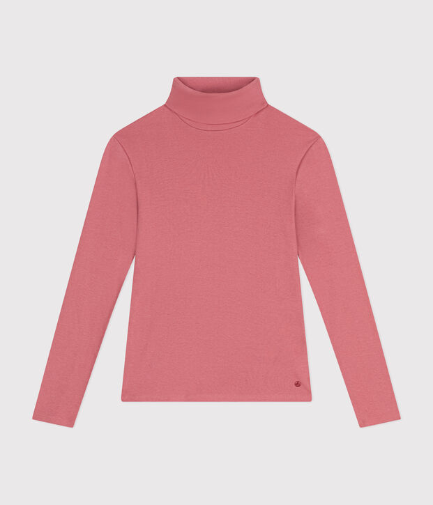 T-shirt donna L'Iconique in cotone con collo a lupetto rosa