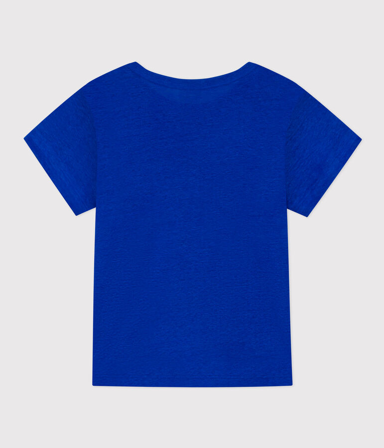 T-shirt L'ICONIQUE in lino Donna blu