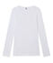 T-shirt donna a maniche lunghe con scollo a V bianco ECUME