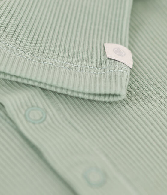 Cardigan per bebè in cotone e Lyocell verde HERBIER