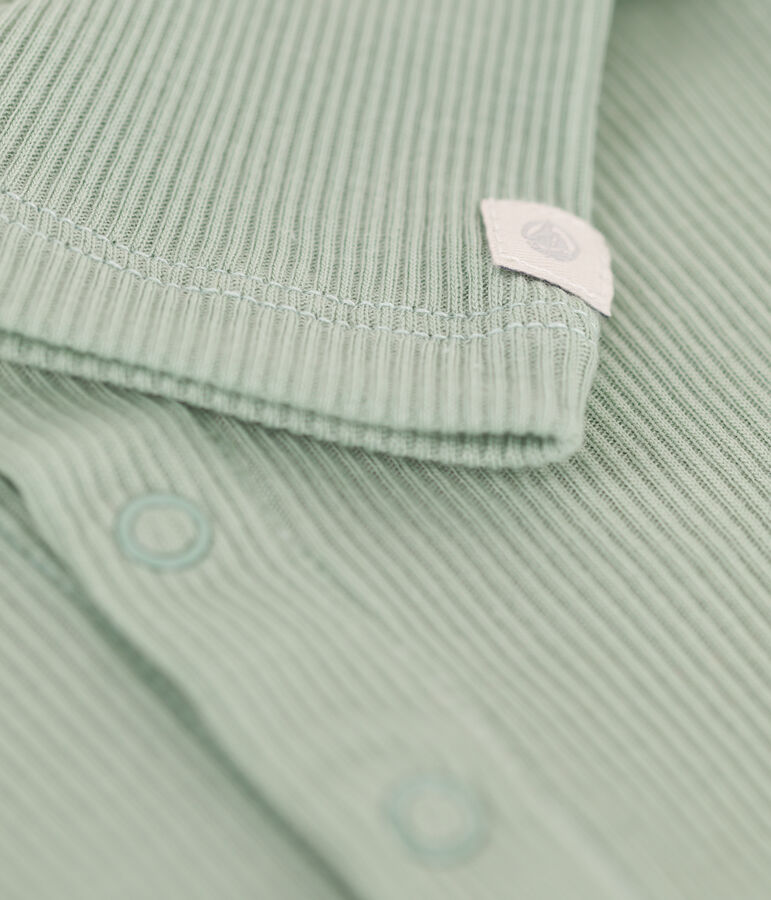 Cardigan per beb&egrave; in cotone e Lyocell verde