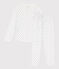 Pigiama bambina in cotone a pois bianco MARSHMALLOW/ EDNA