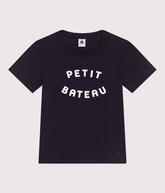 T-shirt in jersey leggero bambino blu SMOKING/bianco MARSHMALLOW