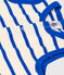 Tuta corta bebè in maglia a costine a righe blu AVALANCHE/bianco PERSE
