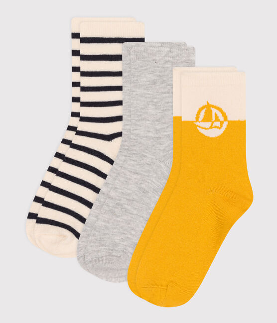 3 paia di calzini in cotone con logo per bambini variante 1