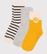 3 paia di calzini in cotone con logo per bambini