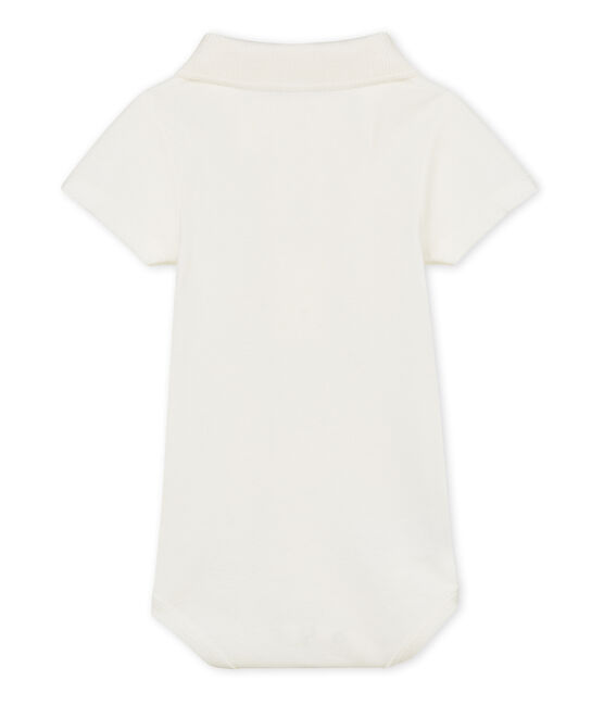 Body mc colletto polo neonato maschietto tinta unita bianco MARSHMALLOW CN