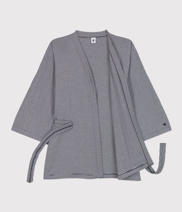 Kimono a righe donna blu/bianco
