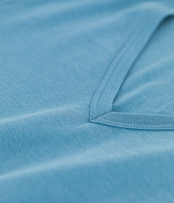 T-shirt L'ICONIQUE scollo a V in cotone donna blu LAVIS