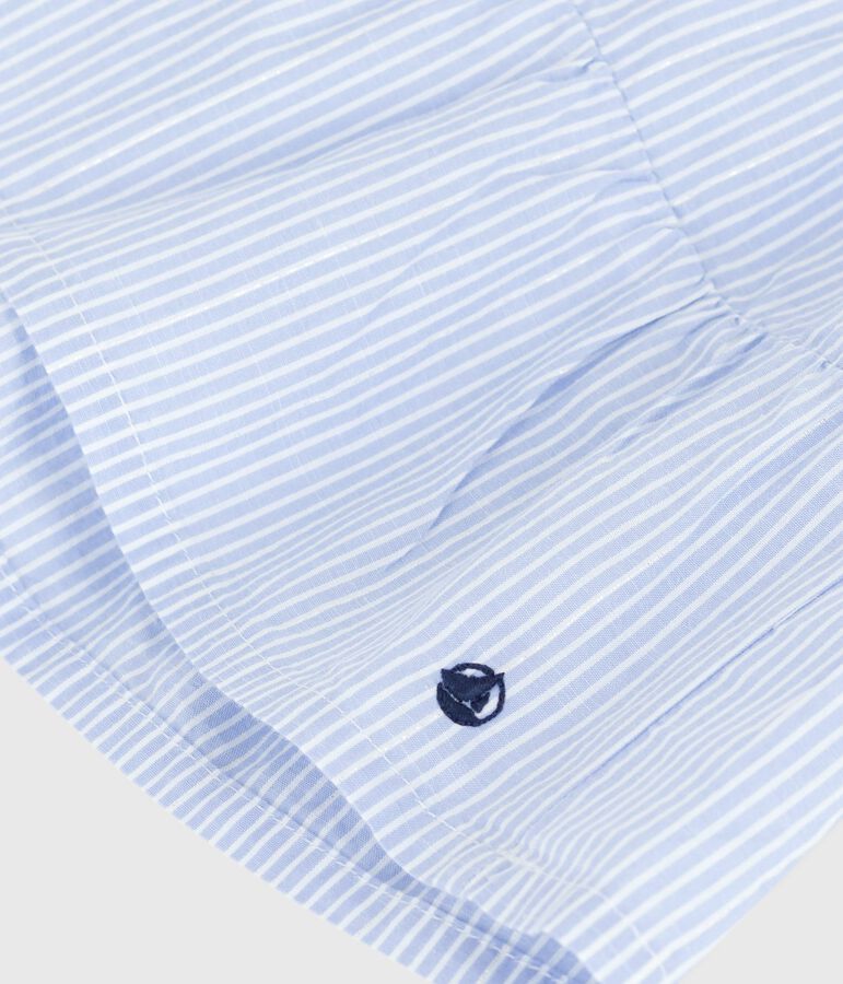 Abito senza maniche in popeline rigato beb&egrave; BLEU/ MULTICO