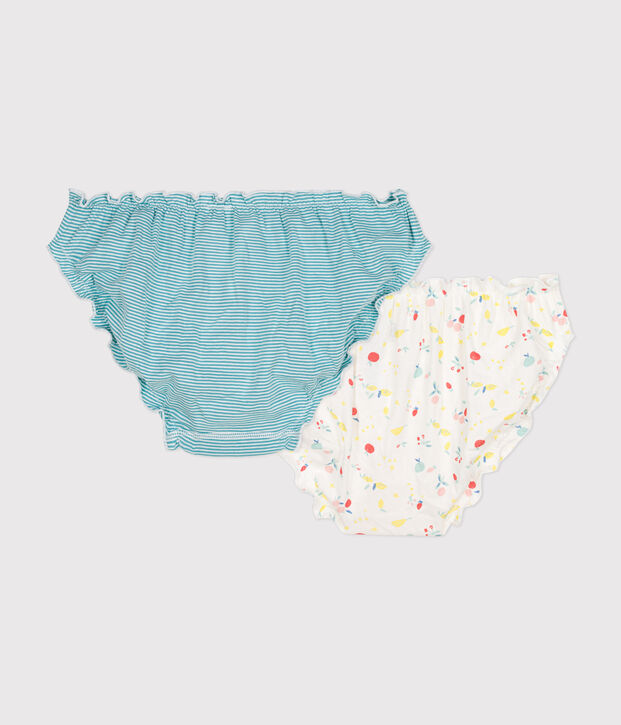 Set di 2 slip froufrou in cotone donna multicolore