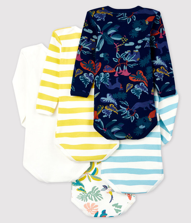 Confezione da 5 body a manica lunga beb&egrave; maschio multicolore