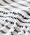 Abito a manica corta in cotone/lino a righe bebè femmina bianco MARSHMALLOW/blu MEDIEVAL