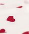Canottiera con spalline ICONICA in cotone BIO donna bianco MARSHMALLOW/rosso TERKUIT