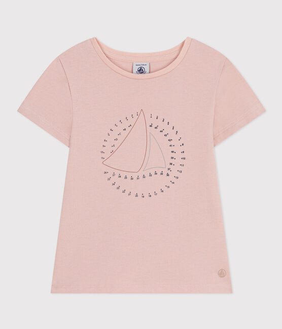 T-shirt in jersey leggero bambina rosa SALINE