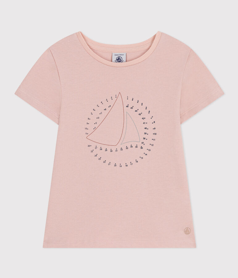 T-shirt in jersey leggero bambina rosa SALINE