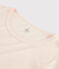 T-shirt in lana e cotone Donna rosa FLEUR