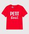 T-shirt bebè a maniche corte in cotone biologico con motivo rosso PEPS