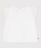 T-shirt a maniche corte in cotone tinta unita neonato bianco