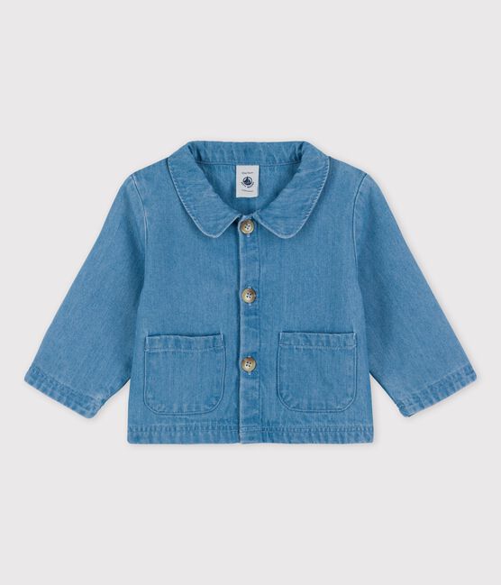 Giacca bebè in denim leggero biologico blu DENIM CLAIR