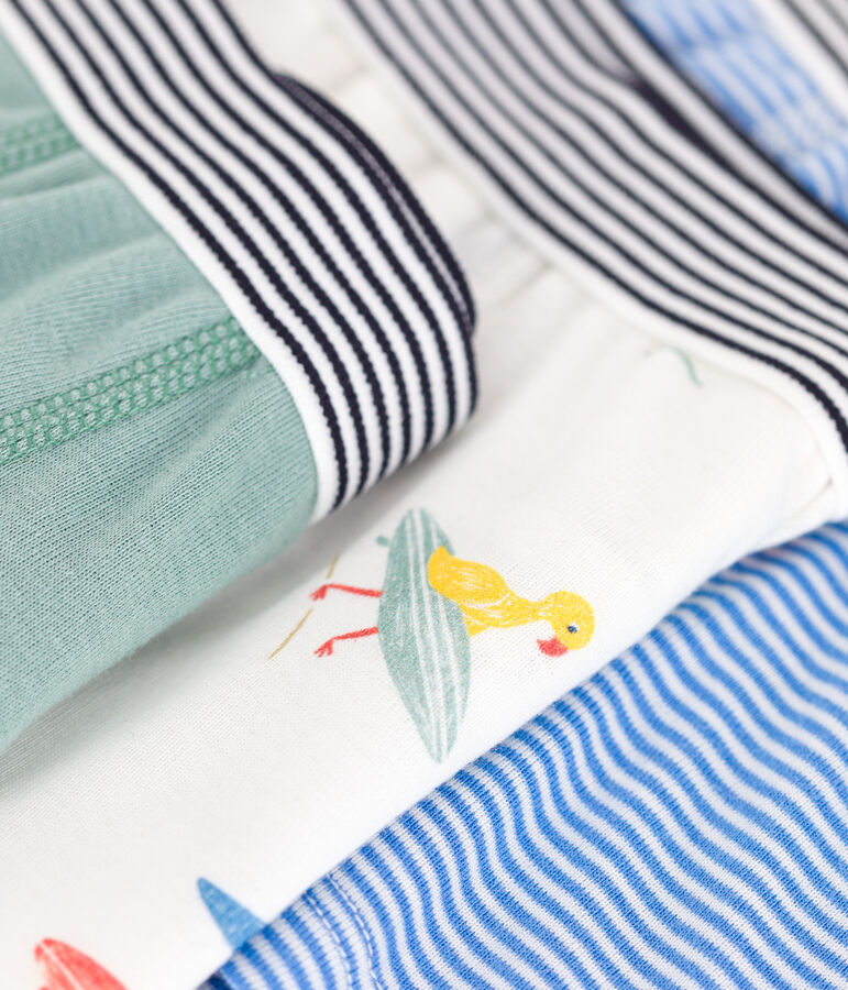 Set di 3 boxer in cotone con surfisti stampati bambino multicolore