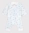 Completo in cotone con colletto con volpe stampata neonato bianco/multicolore