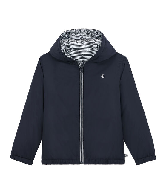 Giacca a vento caldo e reversibile bambino unisex blu SMOKING