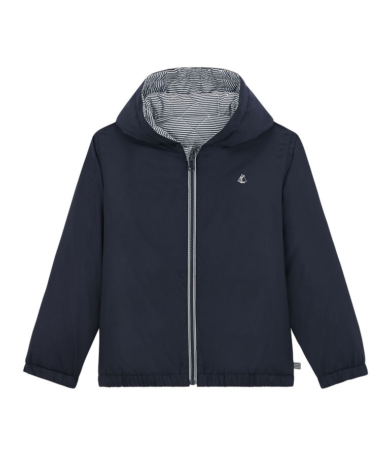 Giacca a vento caldo e reversibile bambino unisex blu SMOKING