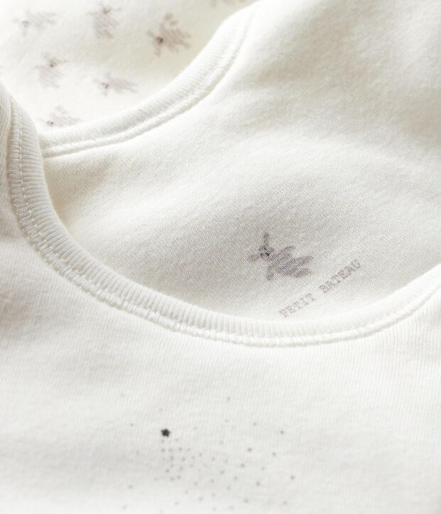 Trio di bavaglini beb&egrave; a costine multicolore