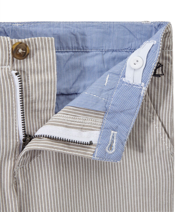 Bermuda bambino a righe grigio/bianco
