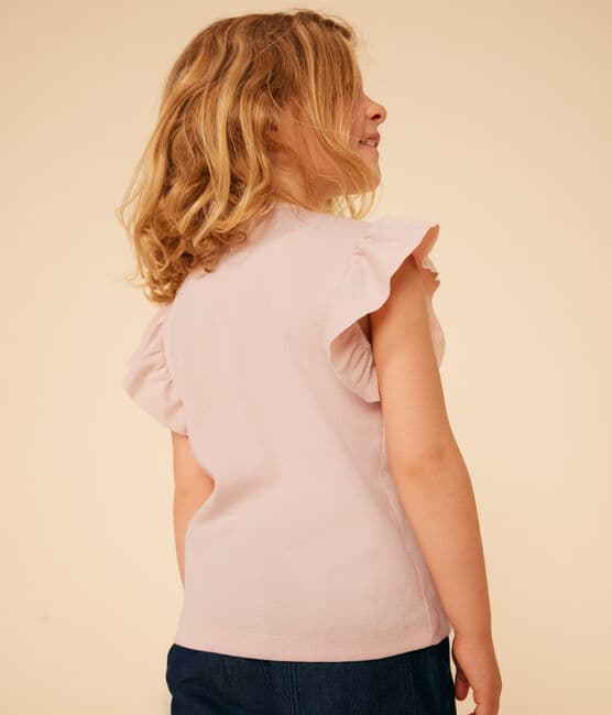 T-shirt bambina in cotone rosa SALINE