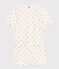 Pigiama corto in cotone con stampa a cuori donna bianco MARSHMALLOW/bianco MULTICO