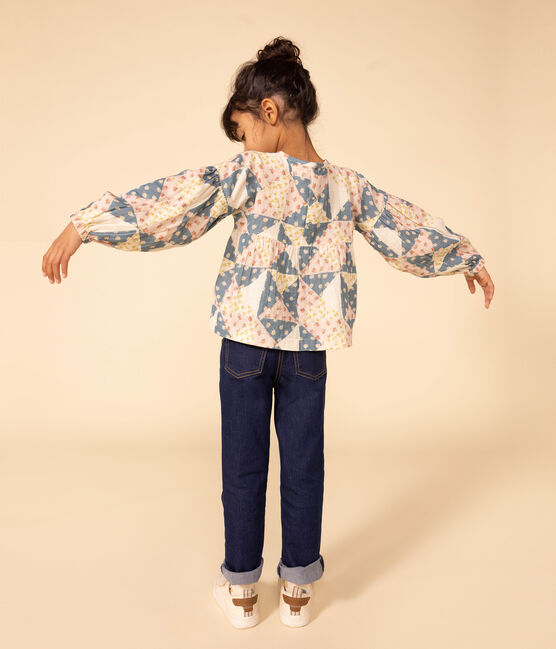 Pantaloni slim in denim bambina blu DENIM BLEU