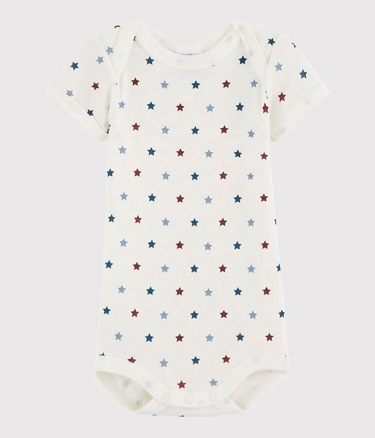 Body a manica corta beb&egrave; unisex bianco/multicolore
