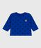 T-shirt a maniche lunghe in cotone con stelle stampate neonato blu OLYMPIC/ SOIR