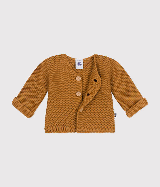 Cardigan in tricot a punto legaccio per bebè marrone CUIVRE
