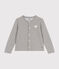 Cardigan in tessuto felpato bambina grigio CHATON CHINE