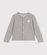Cardigan in tessuto felpato bambina