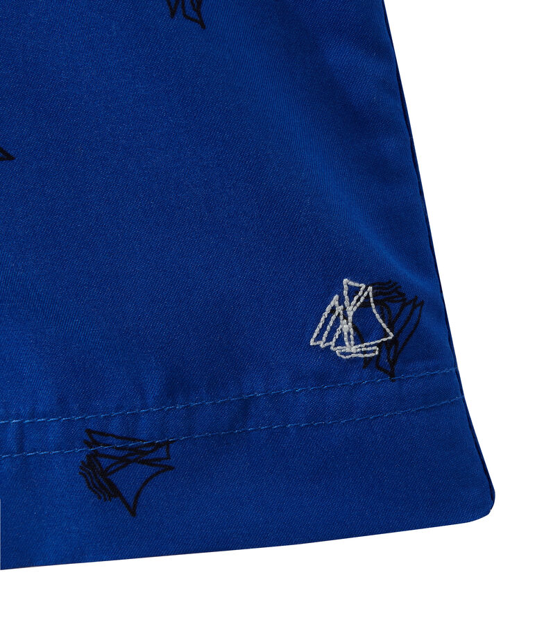 Costume da bagno bambino stampato blu/blu