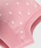 Passamontagna in misto lana e cotone a. cuori neonata rosa CHARME/bianco MARSHMALLOW