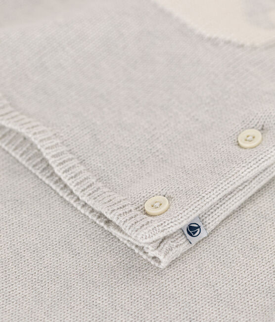Completo 2 pezzi bebè in maglia di lana e cotone beige MONTELIMAR CHINE