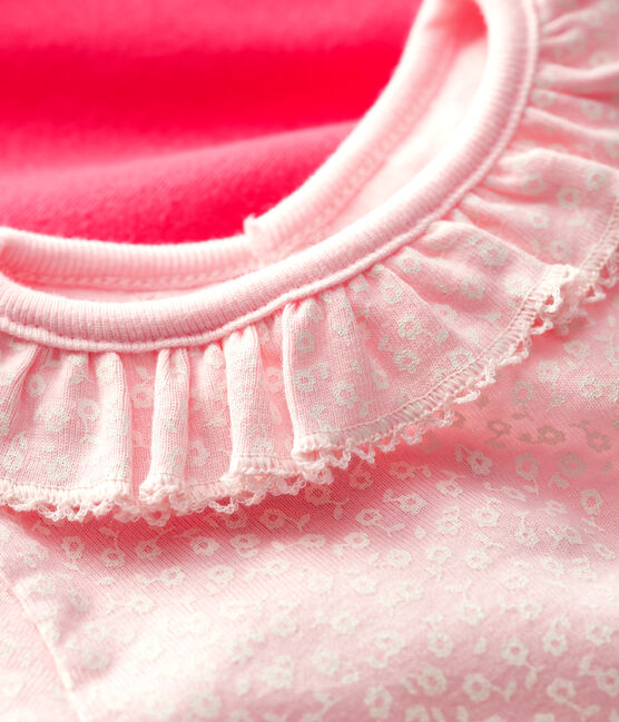 Confezione di 2 body con colletto in cotone bebè femmina variante 1