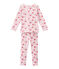 Pigiama bambina con stampa floreale rosa VIENNE/bianco MULTICO