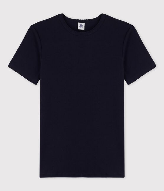 T-shirt L'ICONIQUE cocotte in cotone Donna blu SMOKING